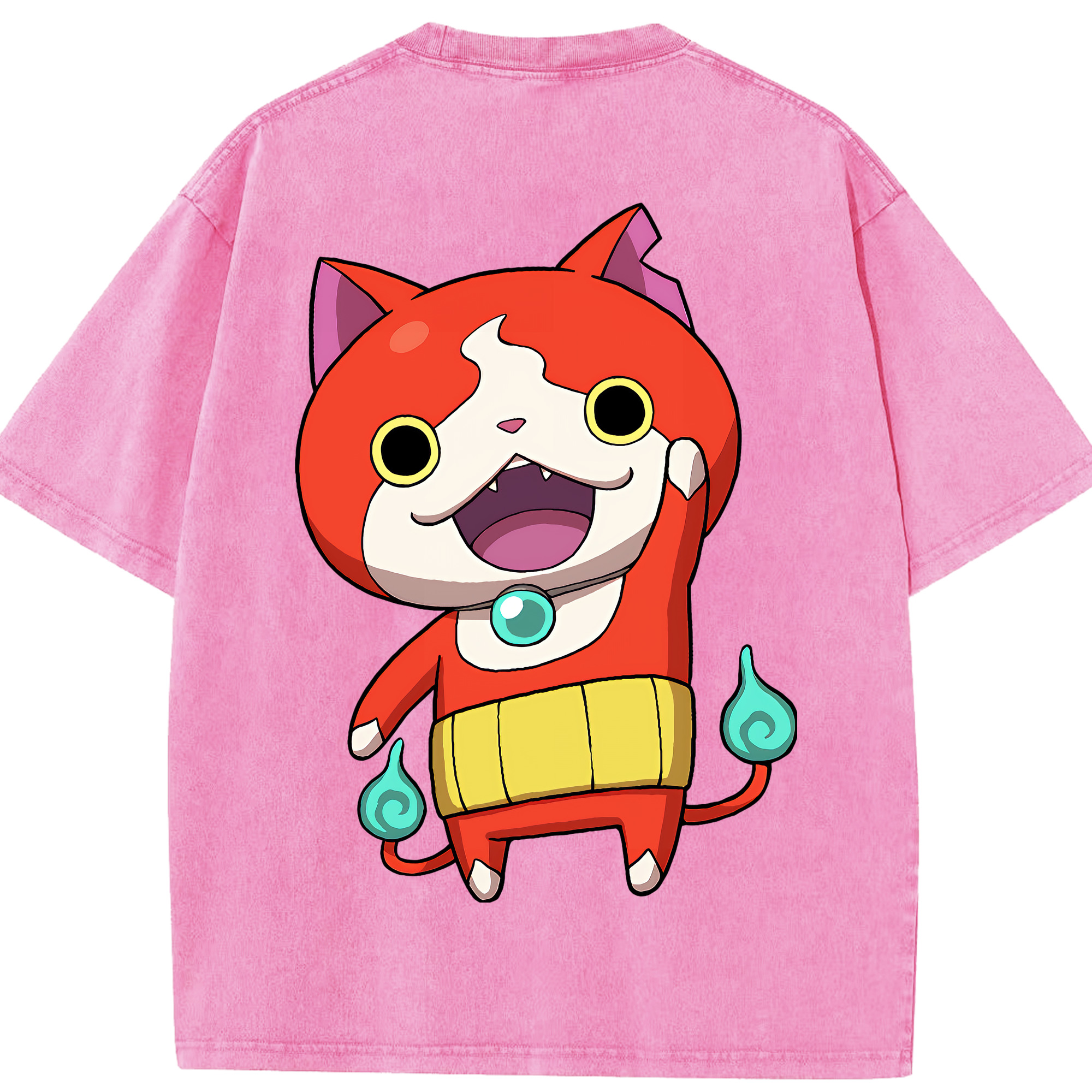 （画像用） 妖怪ウォッチ Yo-kai Watch 綿100% ヴィンテージ風 半袖Tシャツ（背面プリント）